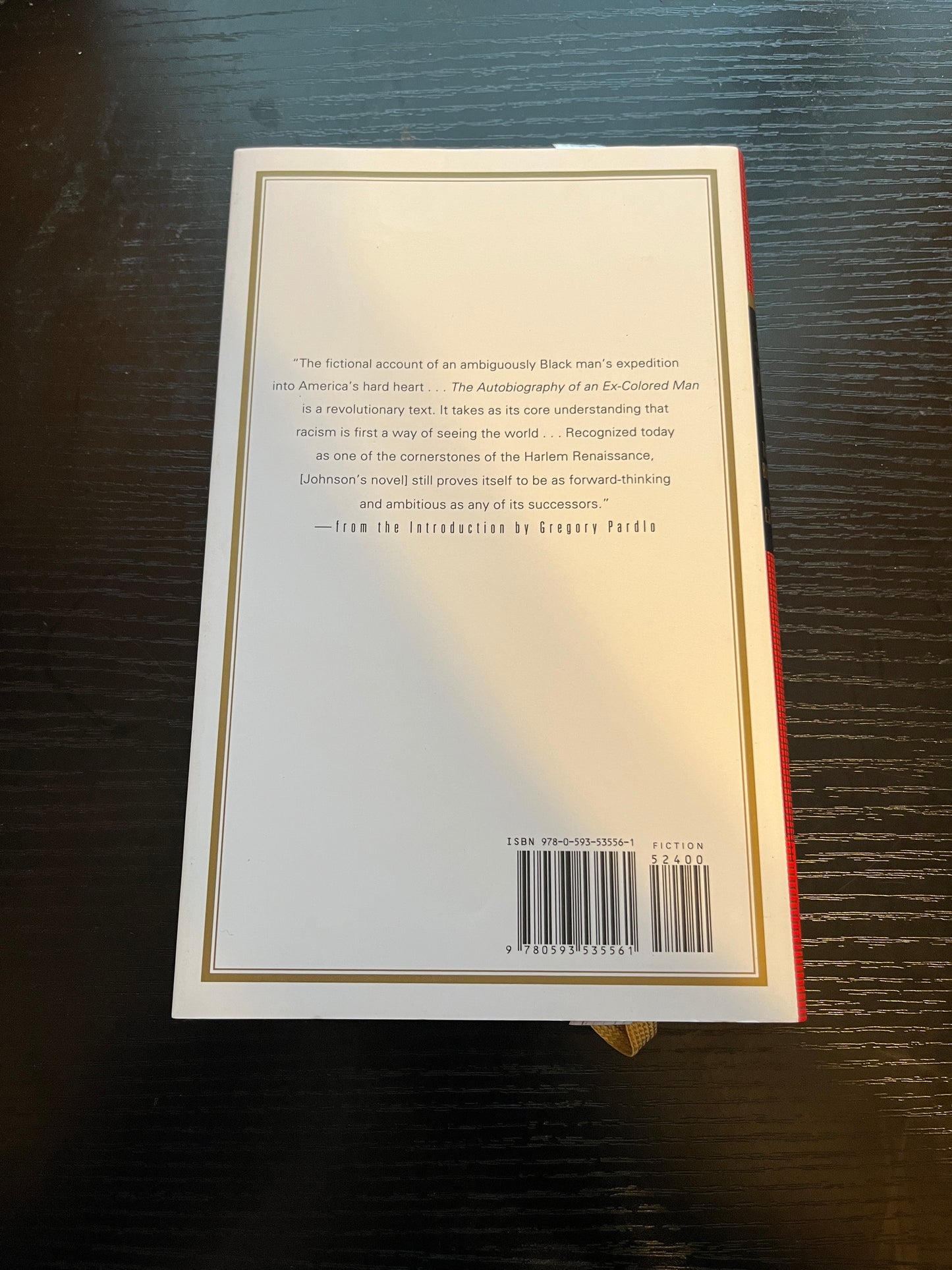 THE AUTOBIOGRAPHY OF AN EX-COLORED MAN by James Weldon Johnson