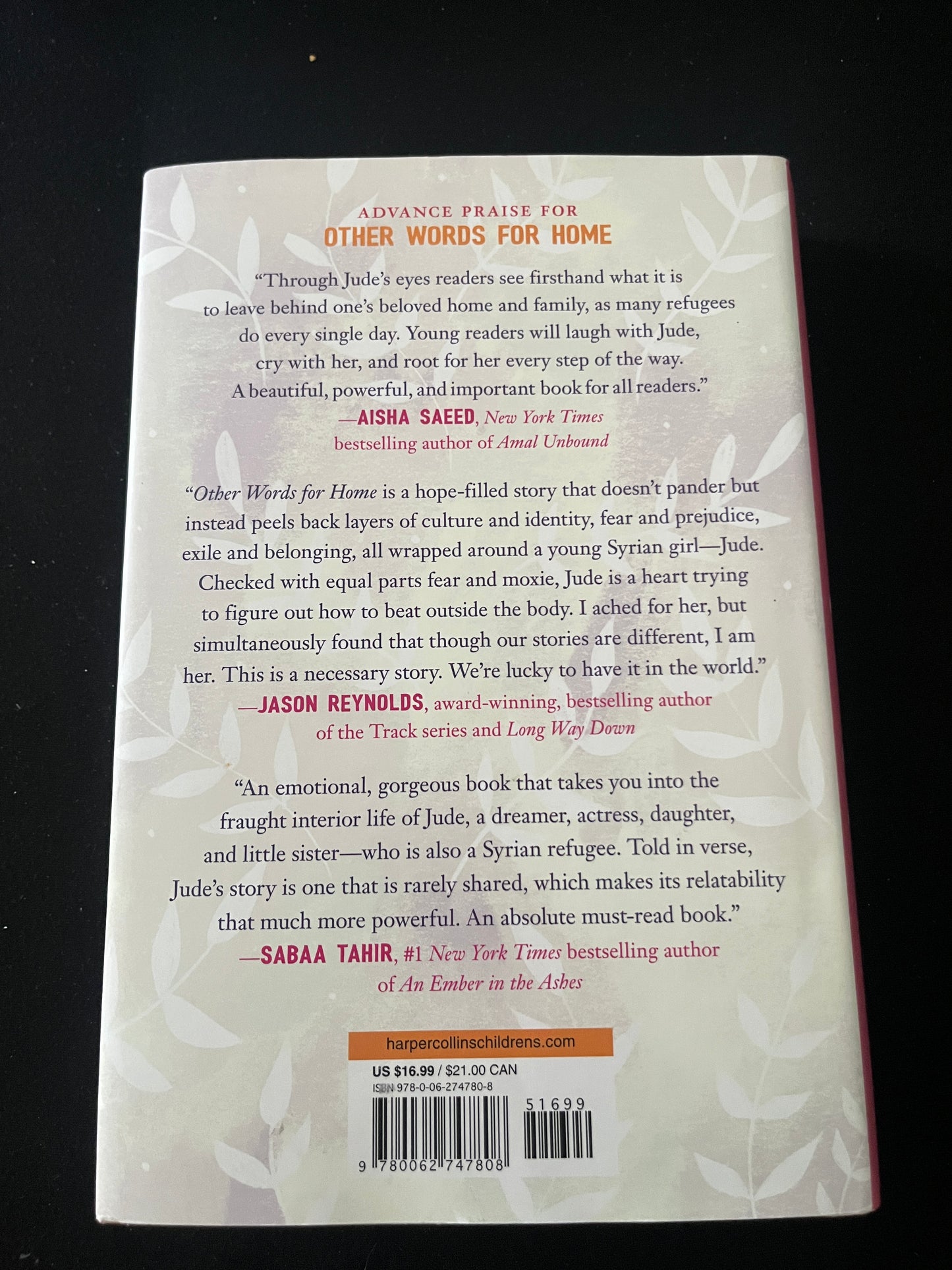 OTHER WORDS FOR HOME by Jasmine Warga