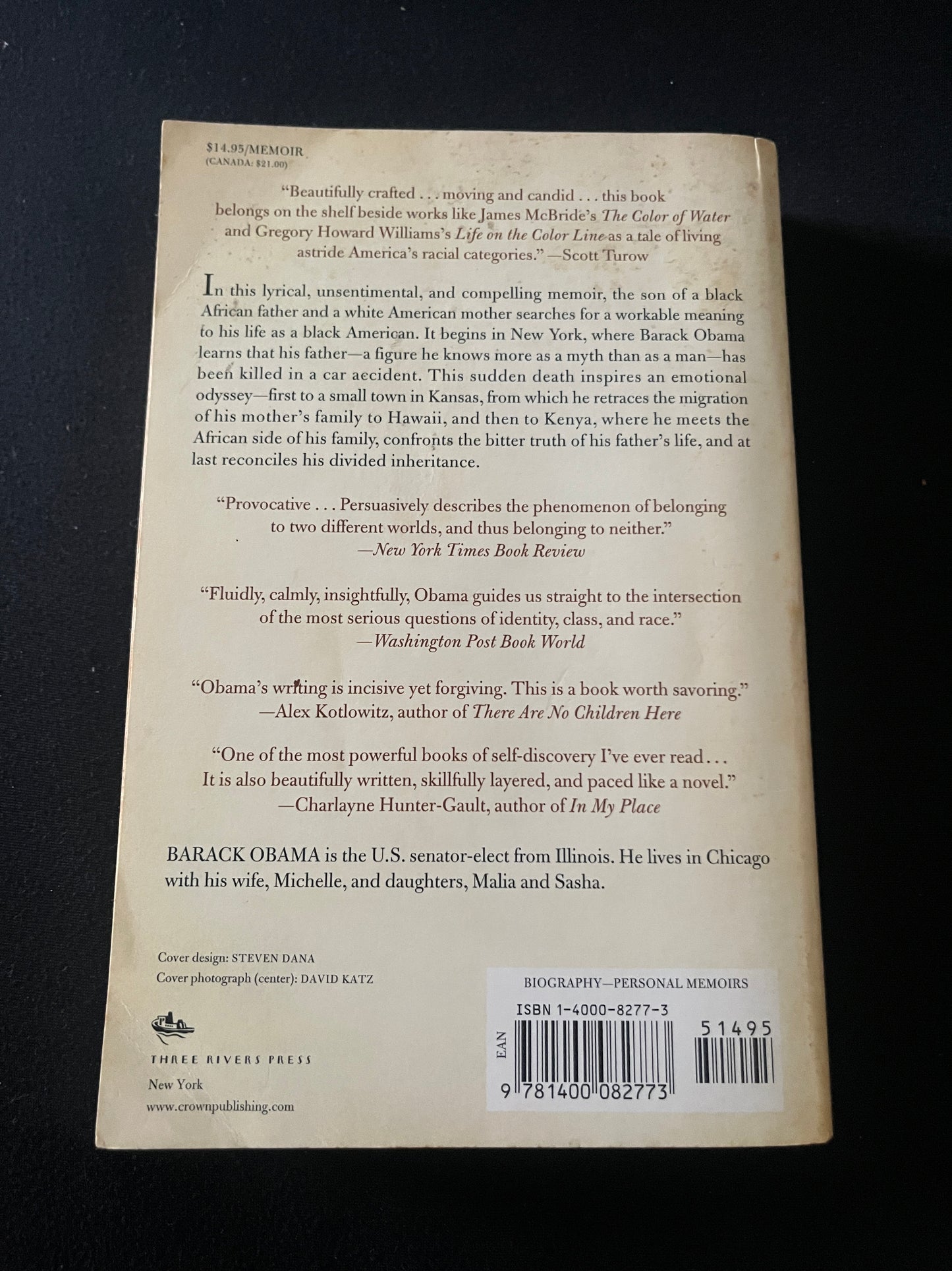 DREAMS FROM MY FATHER:A Story of Race and Inheritance by Barack Obama