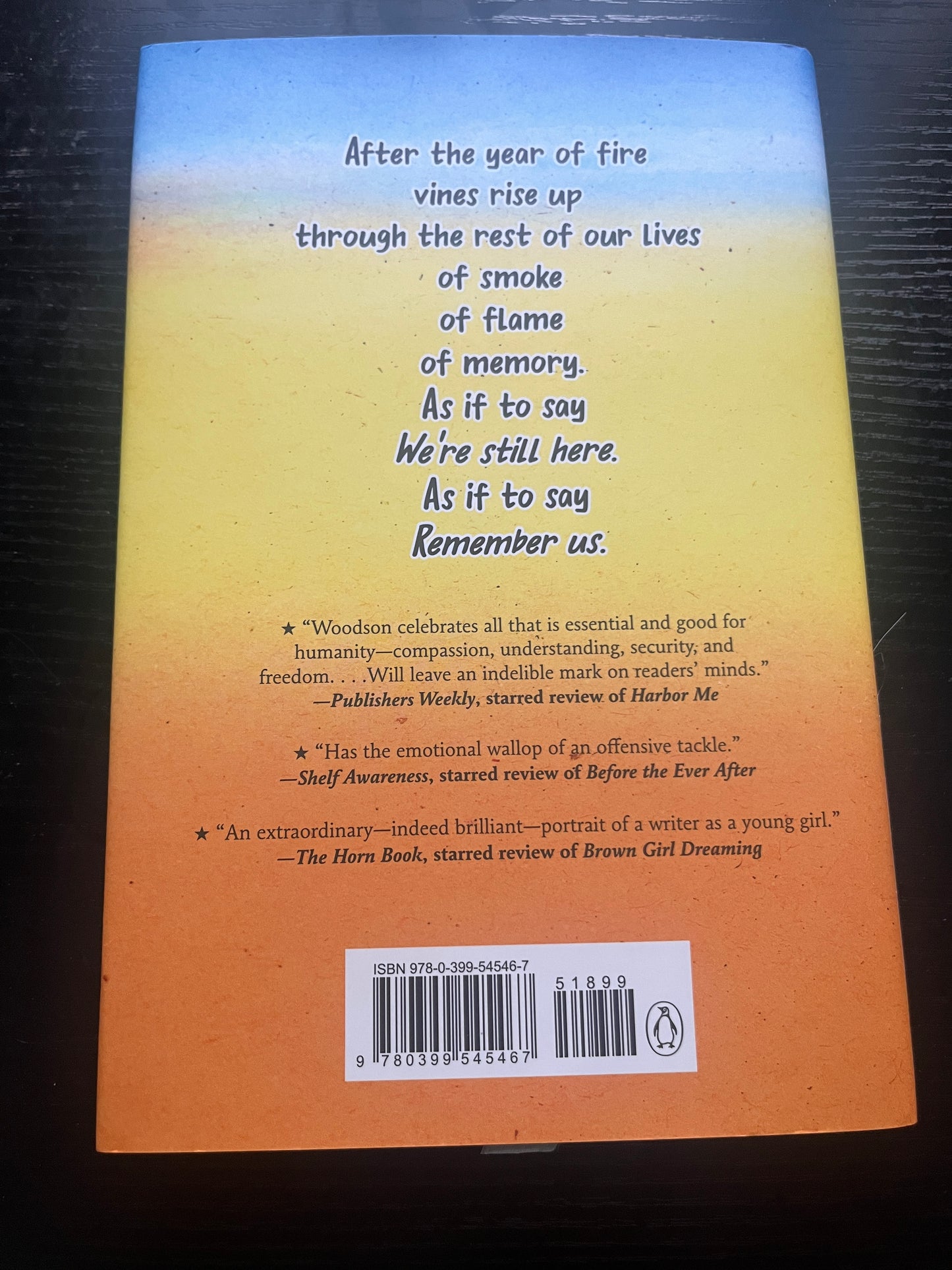 REMEMBER US by Jacqueline Woodson