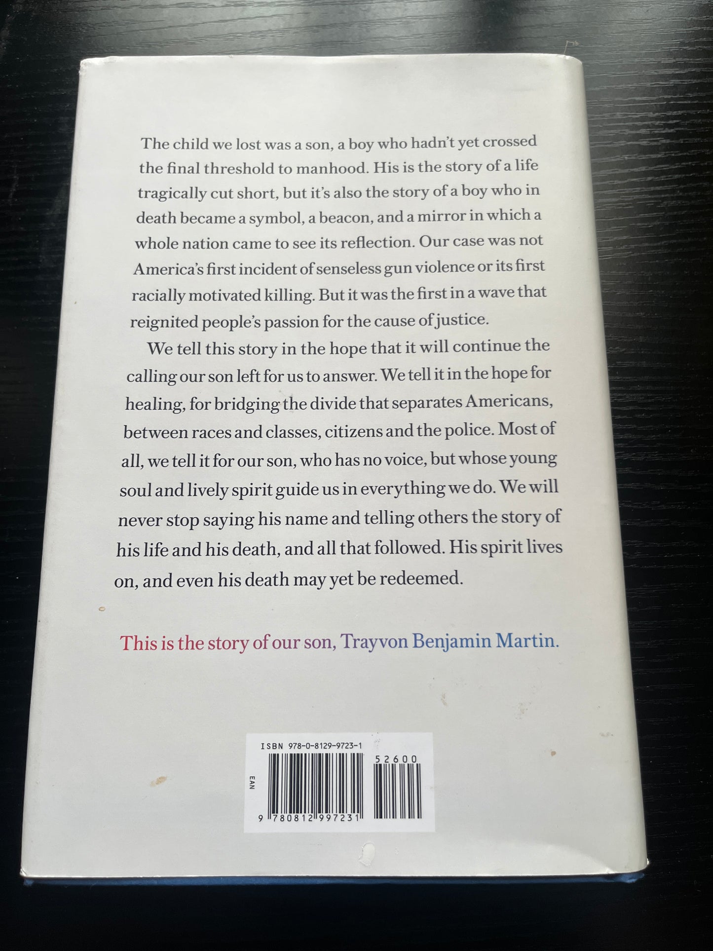 REST IN POWER: The Enduring Life of Trayvon Martin by Sybrina Fulton and Tracy Martin