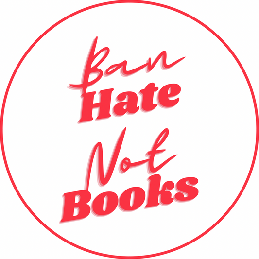 Ban Hate Not Books Sticker