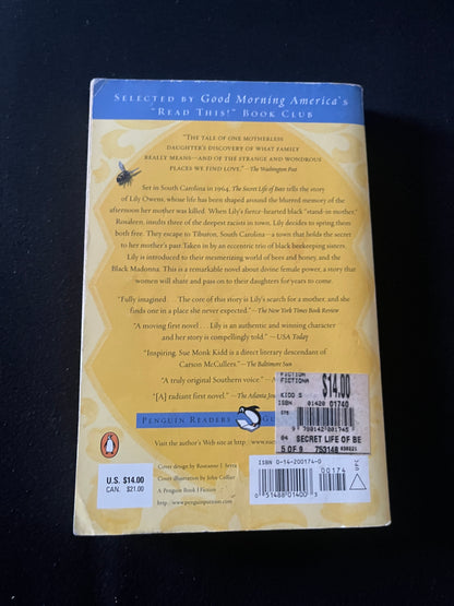 THE SECRET LIFE OF BEES by Sue Monk Kidd