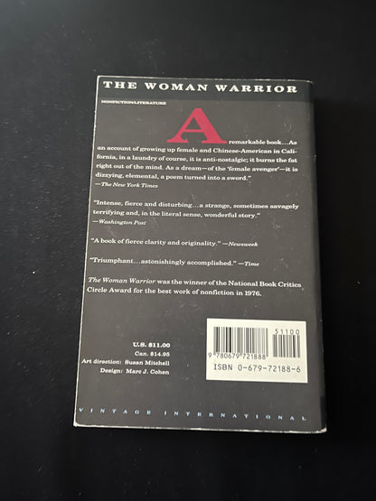 THE WOMAN WARRIOR by Maxine Hong Kingston