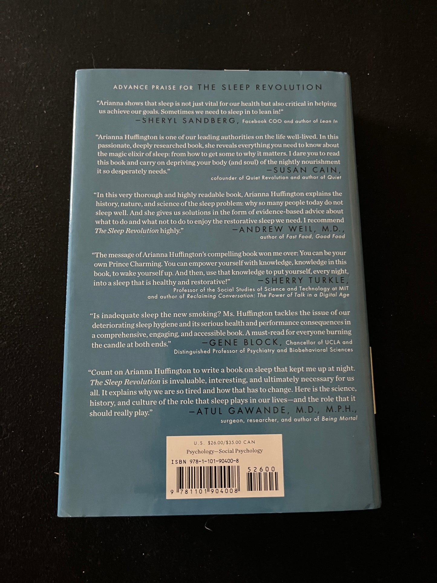 THE SLEEP REVOLUTION: TRANSFORMING YOUR SLEEP ONE NIGHT AT A TIME by Arianna Huffington