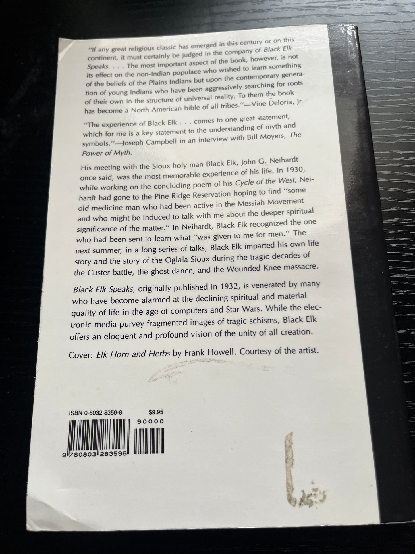 BLACK ELK SPEAKS by John G Neihardt