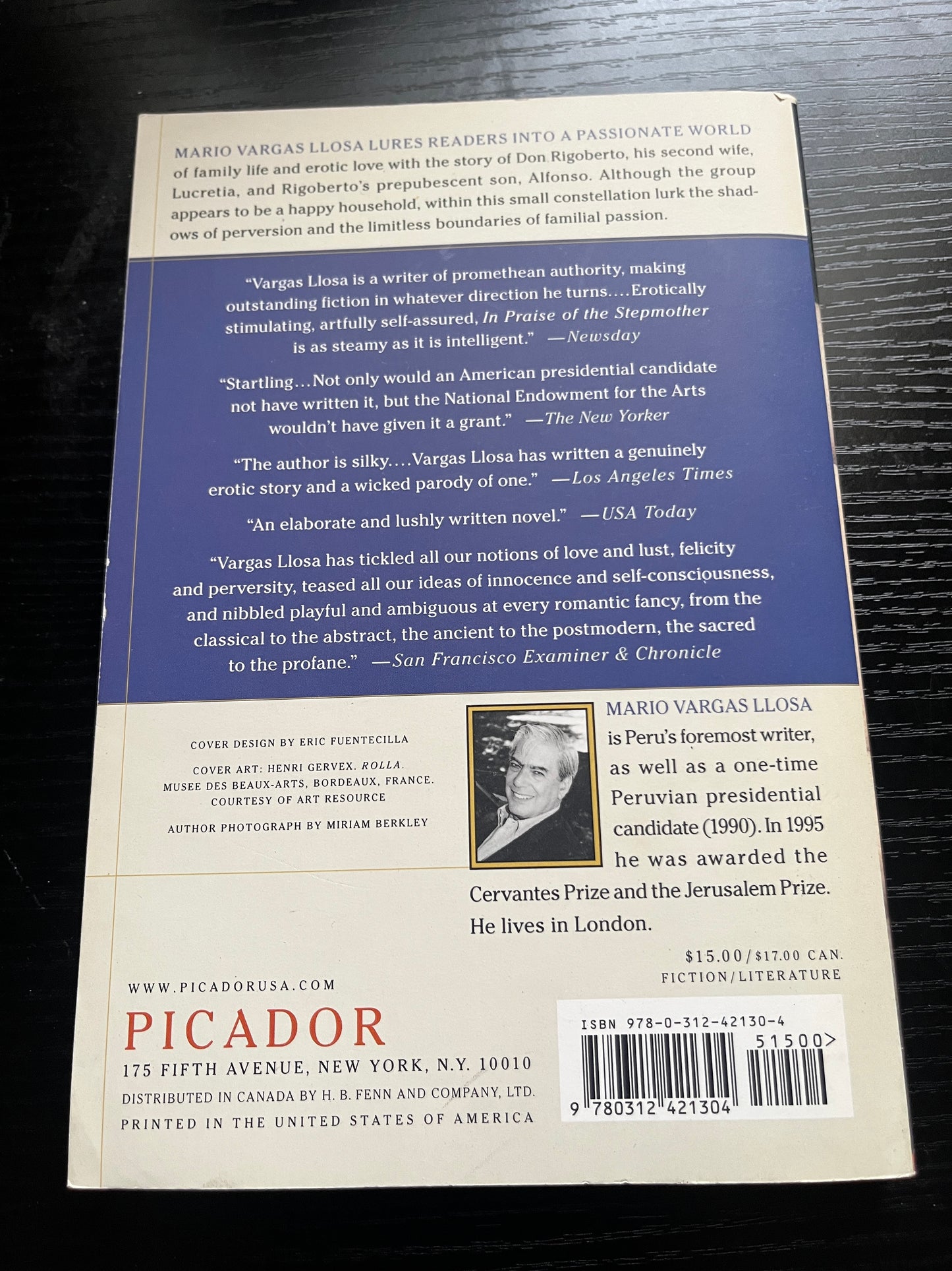 IN PRAISE OF THE STEPMOTHER by Mario Vargas Llosa