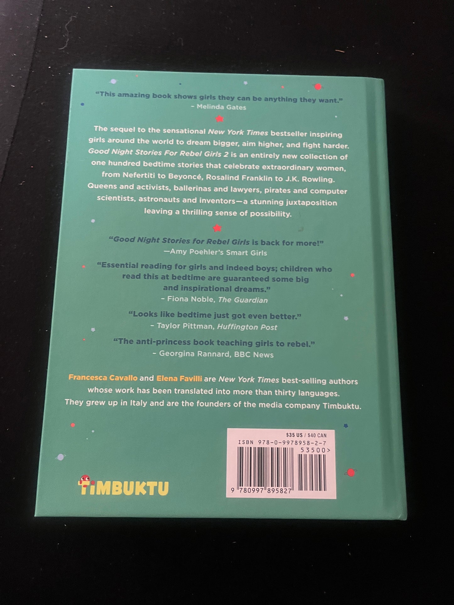 GOOD NIGHT STORIES FOR REBEL GIRLS 2 by Elena Favilli