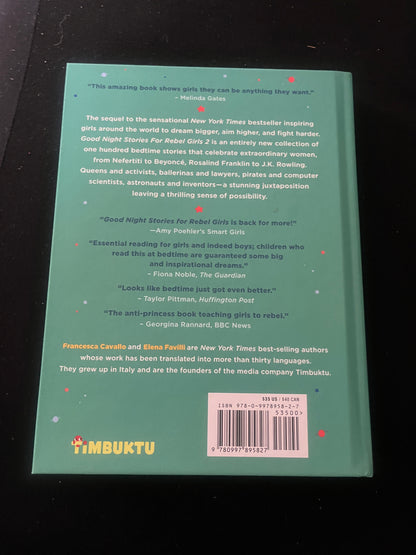 GOOD NIGHT STORIES FOR REBEL GIRLS 2 by Elena Favilli