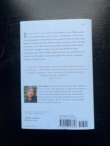 IN SEARCH OF OUR MOTHER'S GARDENS: Womanist Prose by Alice Walker