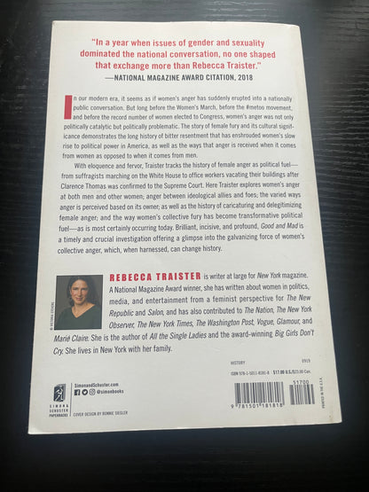 GOOD AND MAD: The Revolutionary Power of Women's Anger by Rebecca Traister