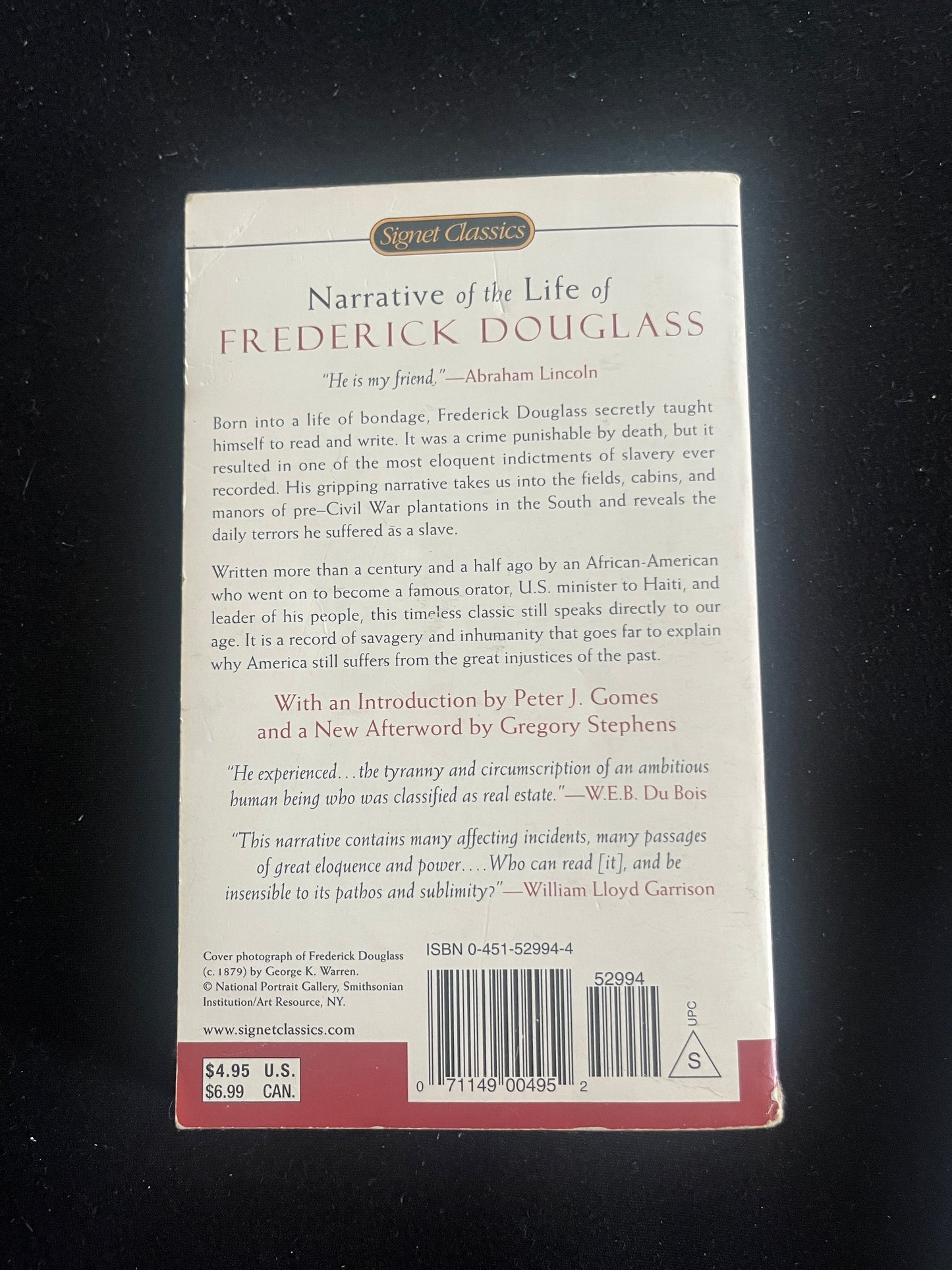 NARRATIVE OF THE LIFE OF FREDERICK DOUGLASS by Frederick Douglass