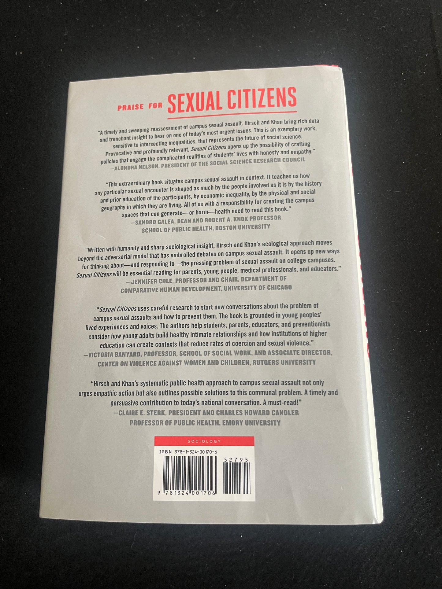 SEXUAL CITIZENS: A Landmark Study of Sex, Power, and Assault on Campus by Jennifer S. Hirsch and Shamus Khan