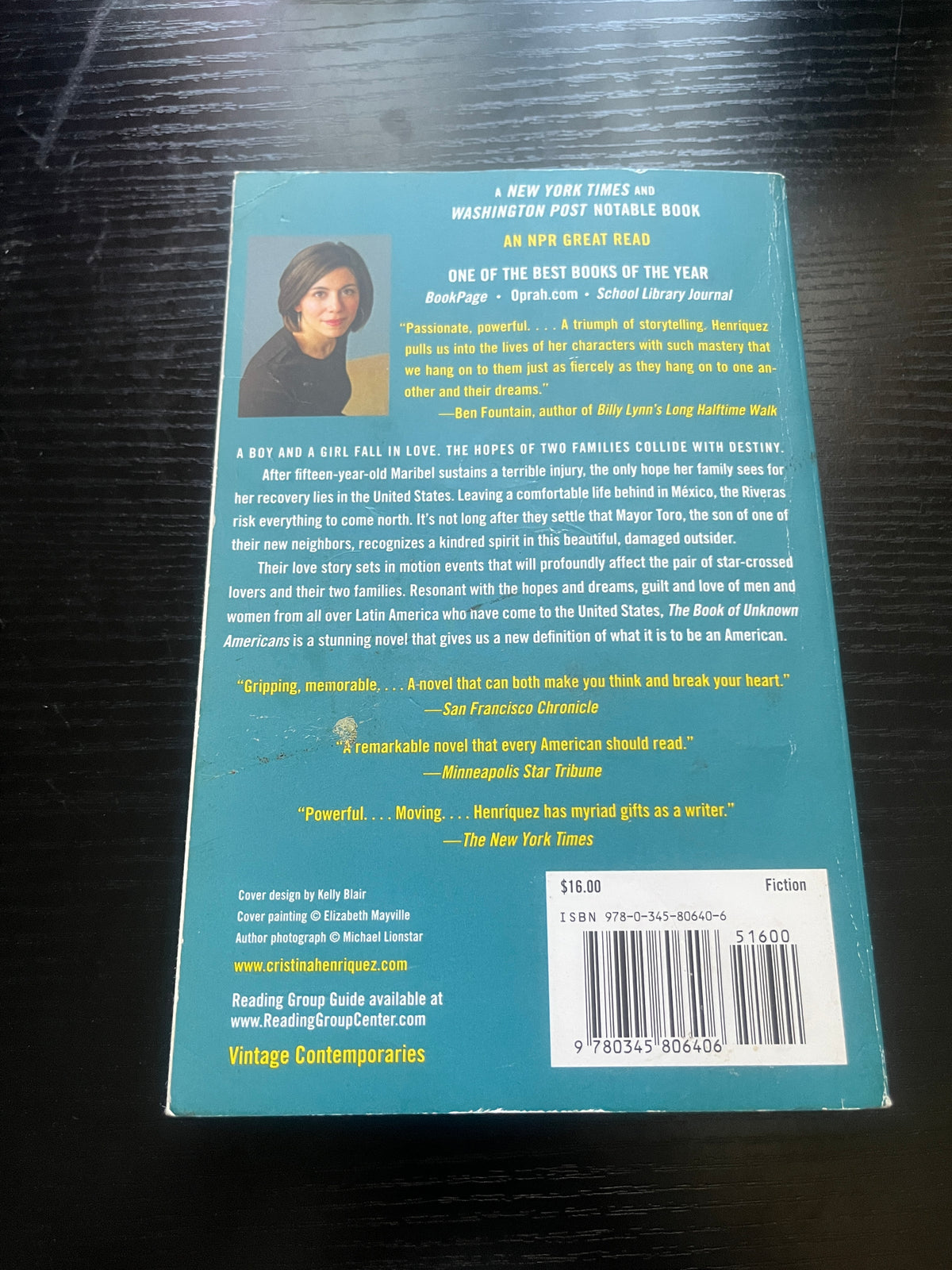 THE BOOK OF UNKNOWN AMERICANS by Cristina Henríquez