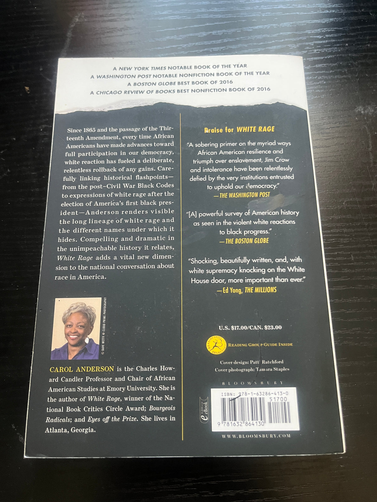 WHITE RAGE: The Unspoken Truth of Our Racial Divide by Carol Anderson