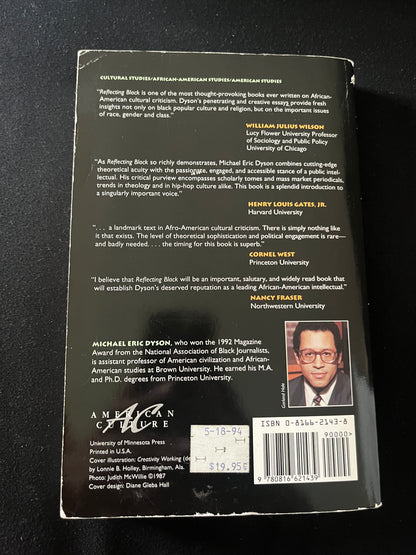 REFLECTING BLACK: African American Cultural Criticism by Michael Eric Dyson