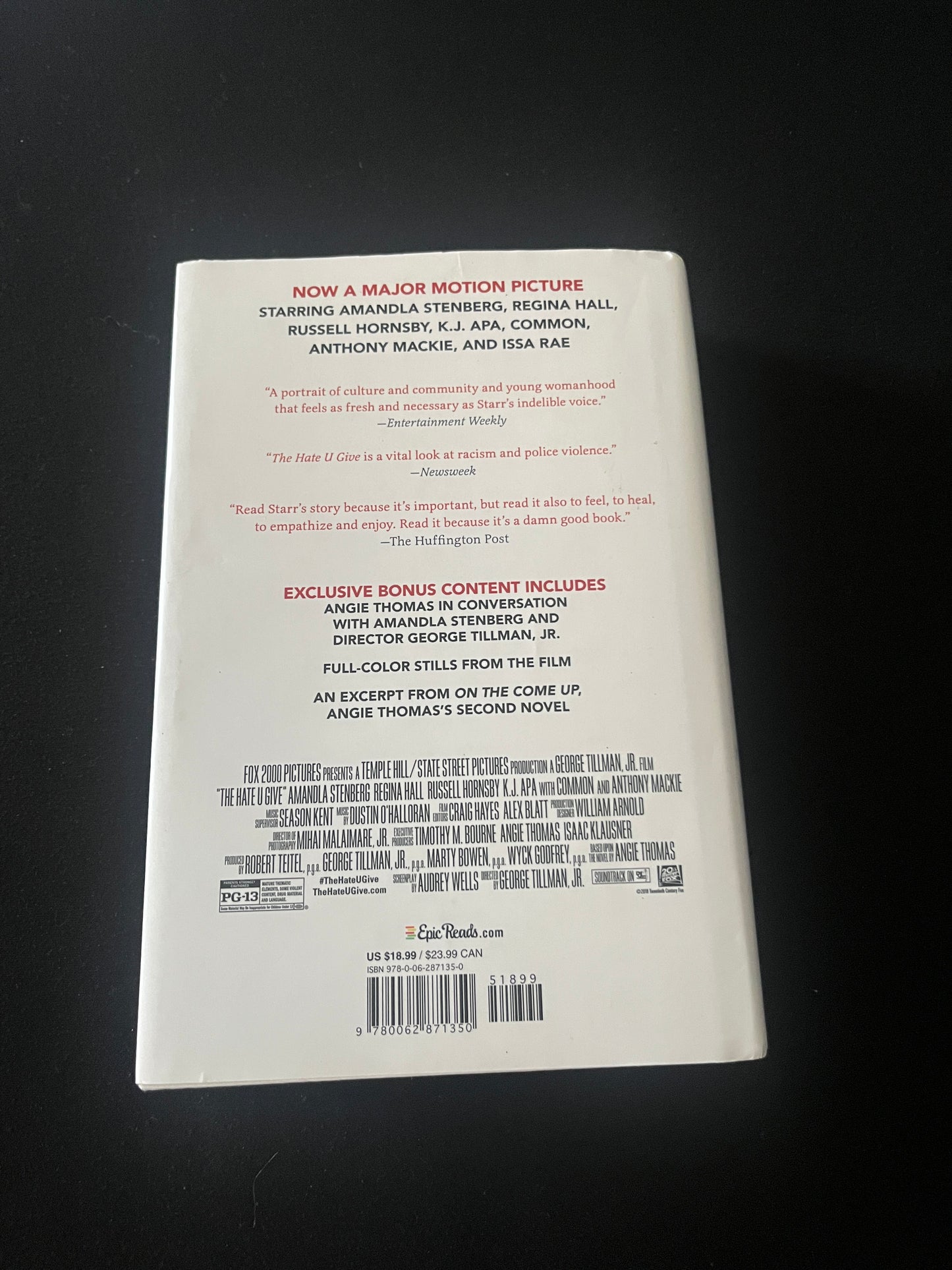 THE HATE U GIVE by Angie Thomas