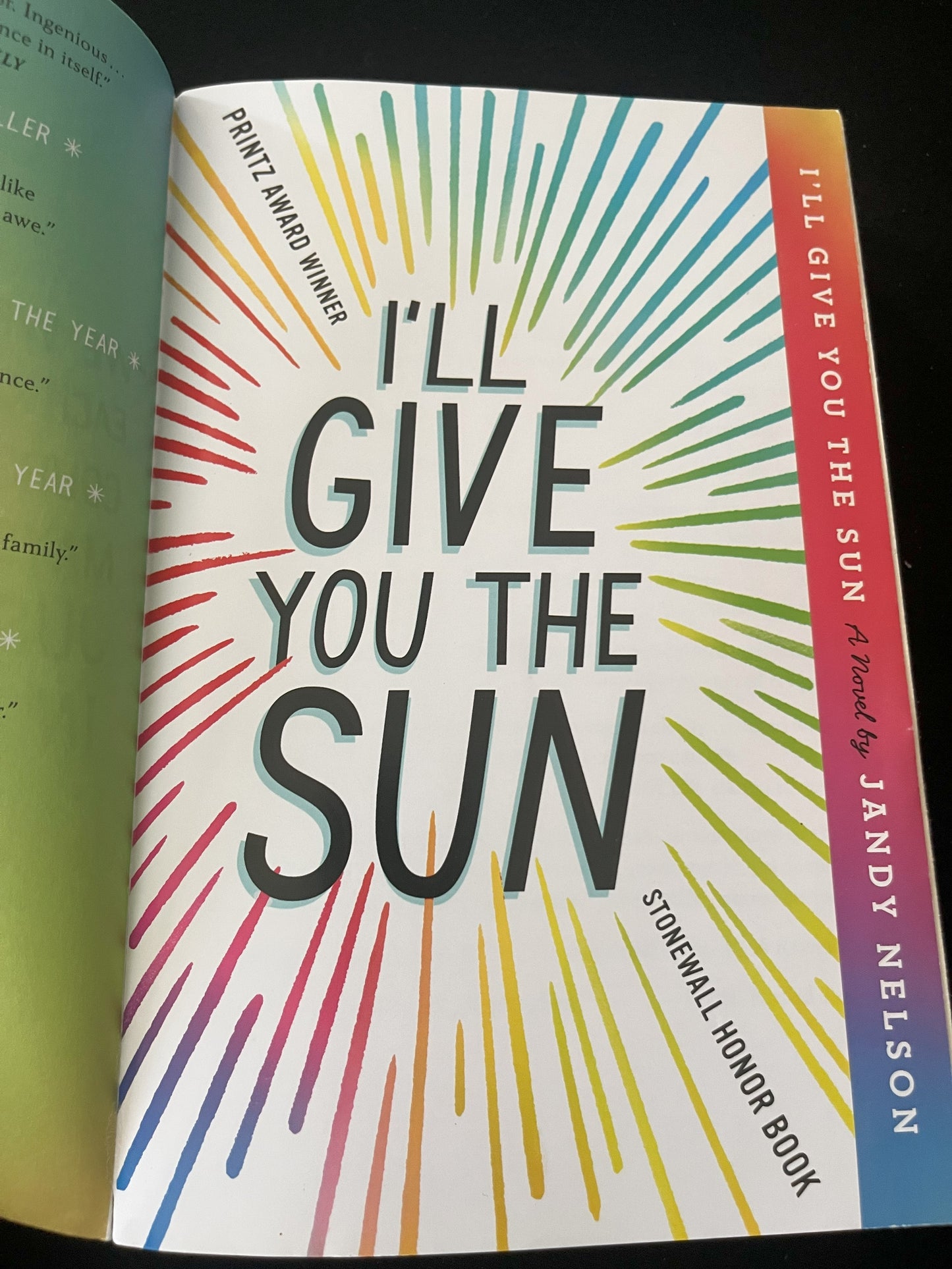 I'LL GIVE YOU THE SUN by Jandy Nelson